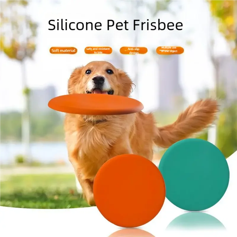 Frisbee Freestyle Disc - 실리콘 재질의 재미있는 애완견 프리스비, 강아지