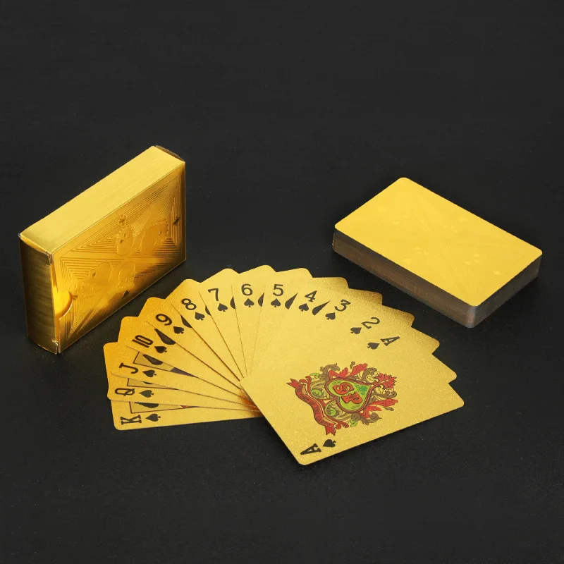 Party Games Using Cards - 골드 호일 해골 포커 카드, 방수