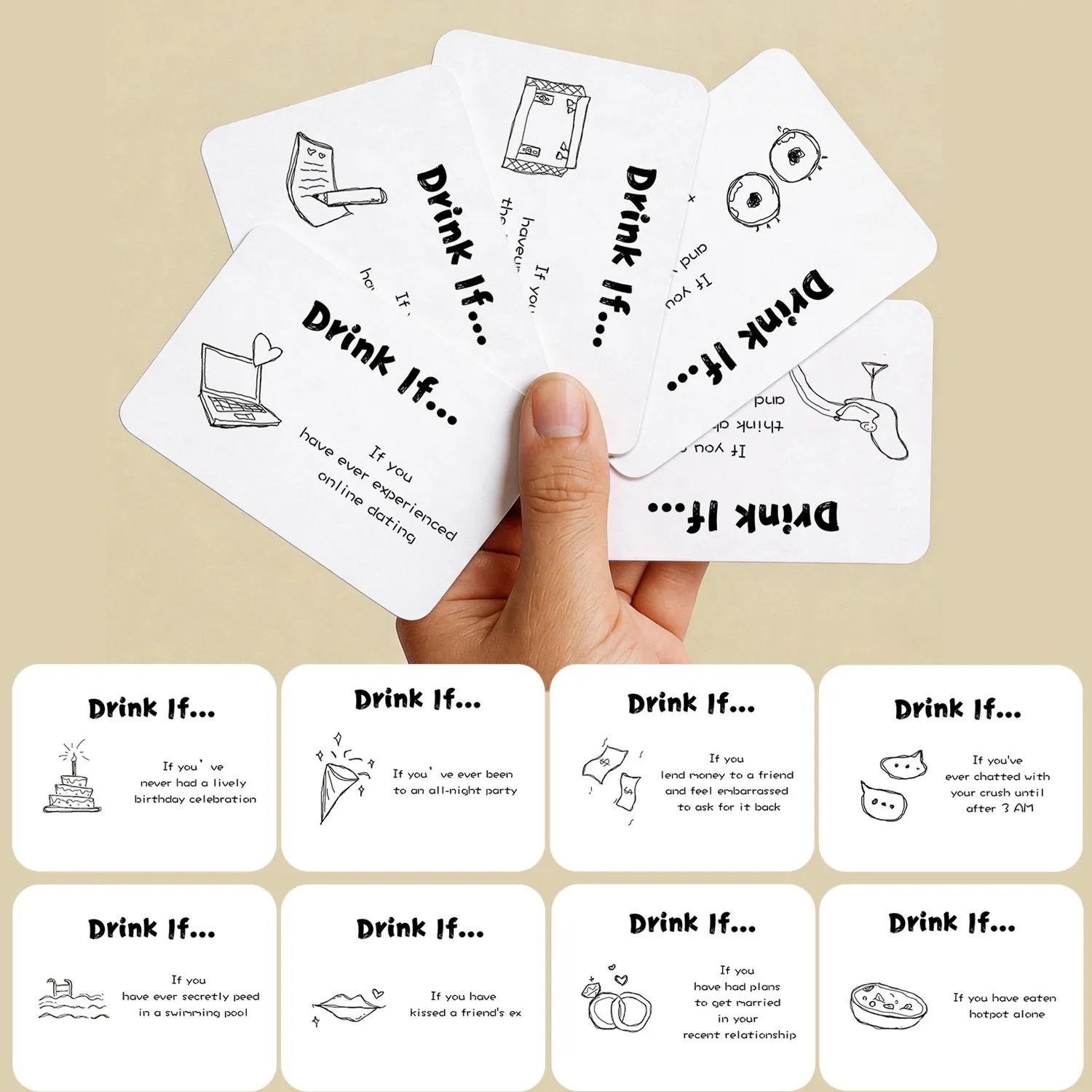 Party Games Questions For Adults - 드링크 이프 게임 카드 재미있는 파티
