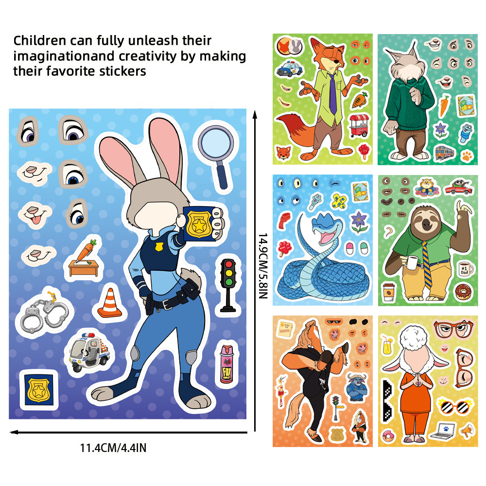 Zootopia Party Games - 8/16 시트즈 투피아 2 얼굴 만들기