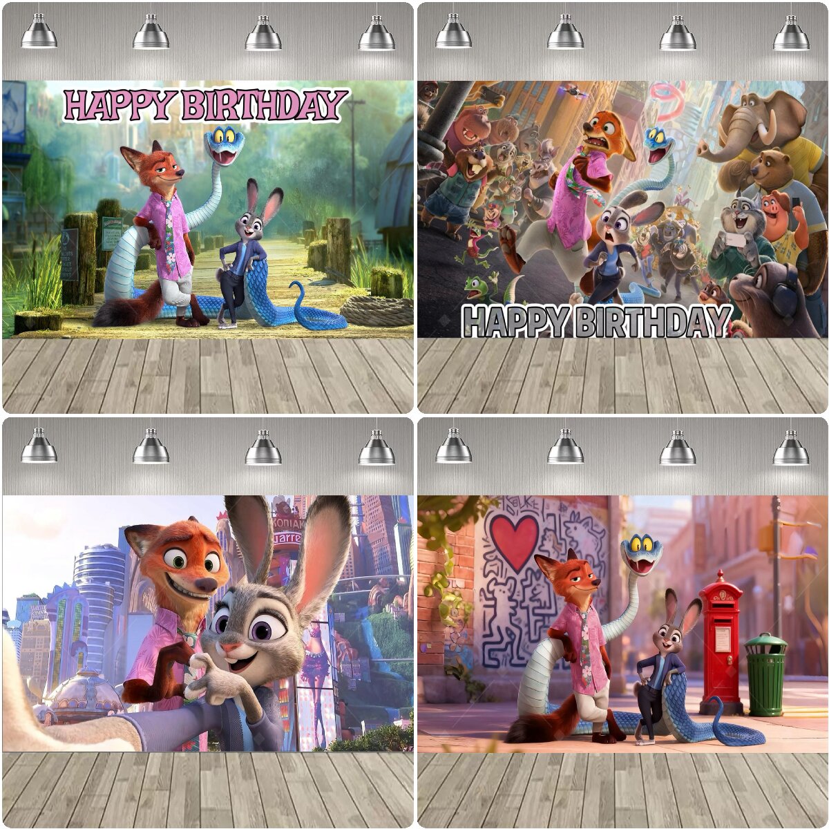 Zootopia Party Games - 만화 Zootopia 파티 장식 배경 귀여운