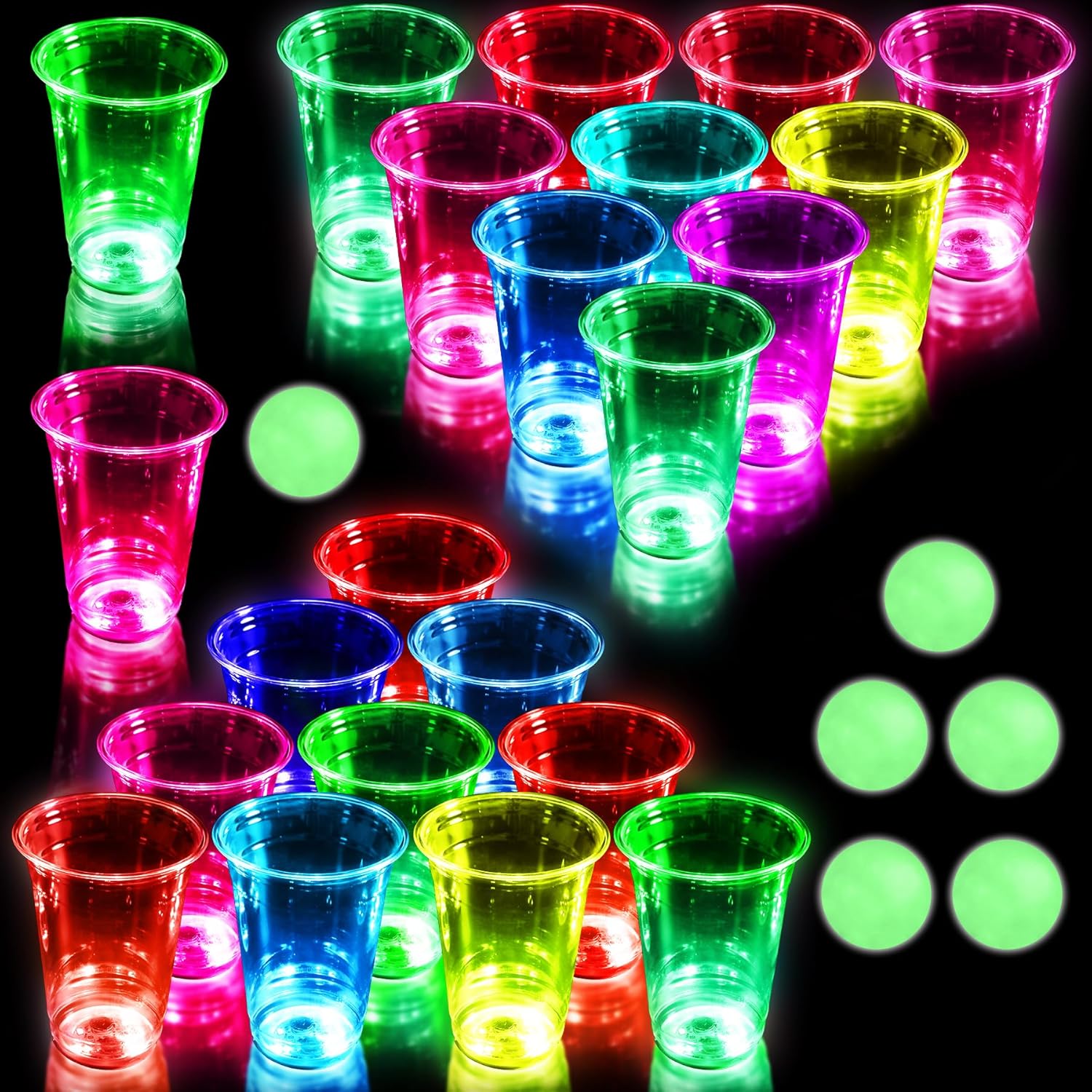 Party Games Jenga - 빛나는 파티 맥주 탁구 게임 LED