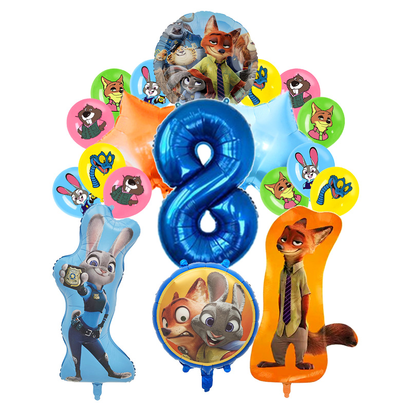 주토피아 생일 파티 장식 2차 만화 라텍스 풍선 어린이 - Zootopia Party Games 리뷰 및 가격