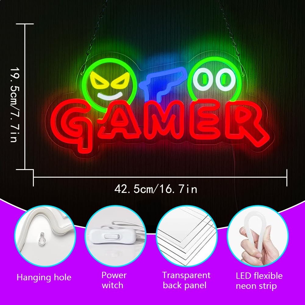 게이머 네온사인 LED 벽등 맞춤형 다채로운 게임 네온 - Party Games For Christmas 리뷰 및 가격