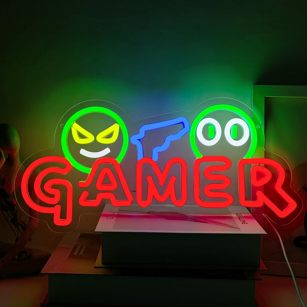 게이머 네온사인 LED 벽등 맞춤형 다채로운 게임 네온 - Party Games For Christmas 리뷰 및 가격