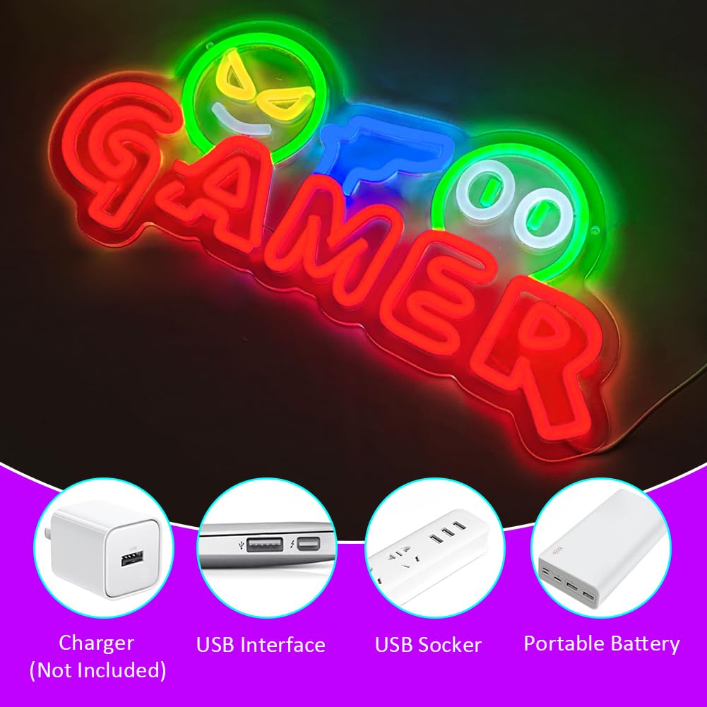 게이머 네온사인 LED 벽등 맞춤형 다채로운 게임 네온 - Party Games For Christmas 리뷰 및 가격