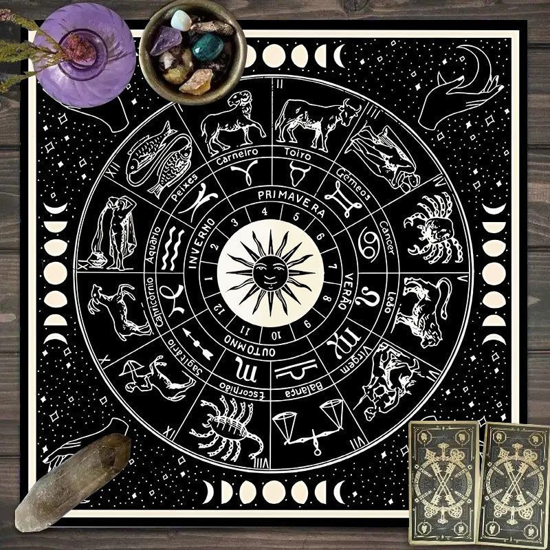 조디악 패턴 타로 천 - 타로 점술용 태양 제단 천,  - Zodiac Party Games 리뷰 및 가격