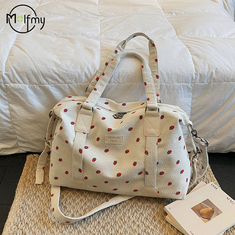 코듀로이 여행 토트백 대용량 딸기 여행 핸드백(신발 수 - Sack Race Bag 리뷰 및 가격