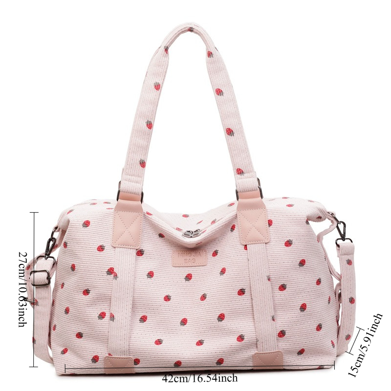 코듀로이 여행 토트백 대용량 딸기 여행 핸드백(신발 수 - Sack Race Bag 리뷰 및 가격