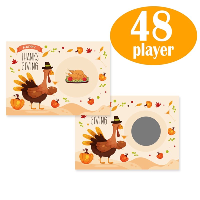 AT84-추수감사절 파티 스크래치 게임 카드 터키 카드 - Party Games Using Cards 리뷰 및 가격