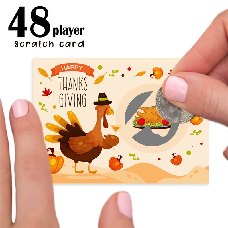AT84-추수감사절 파티 스크래치 게임 카드 터키 카드 - Party Games Using Cards 리뷰 및 가격