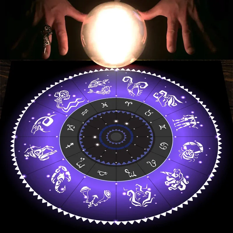 타로 천 보라색 조디악 휠 벨벳 천 점술 보드 게임 매 - Zodiac Party Games 리뷰 및 가격