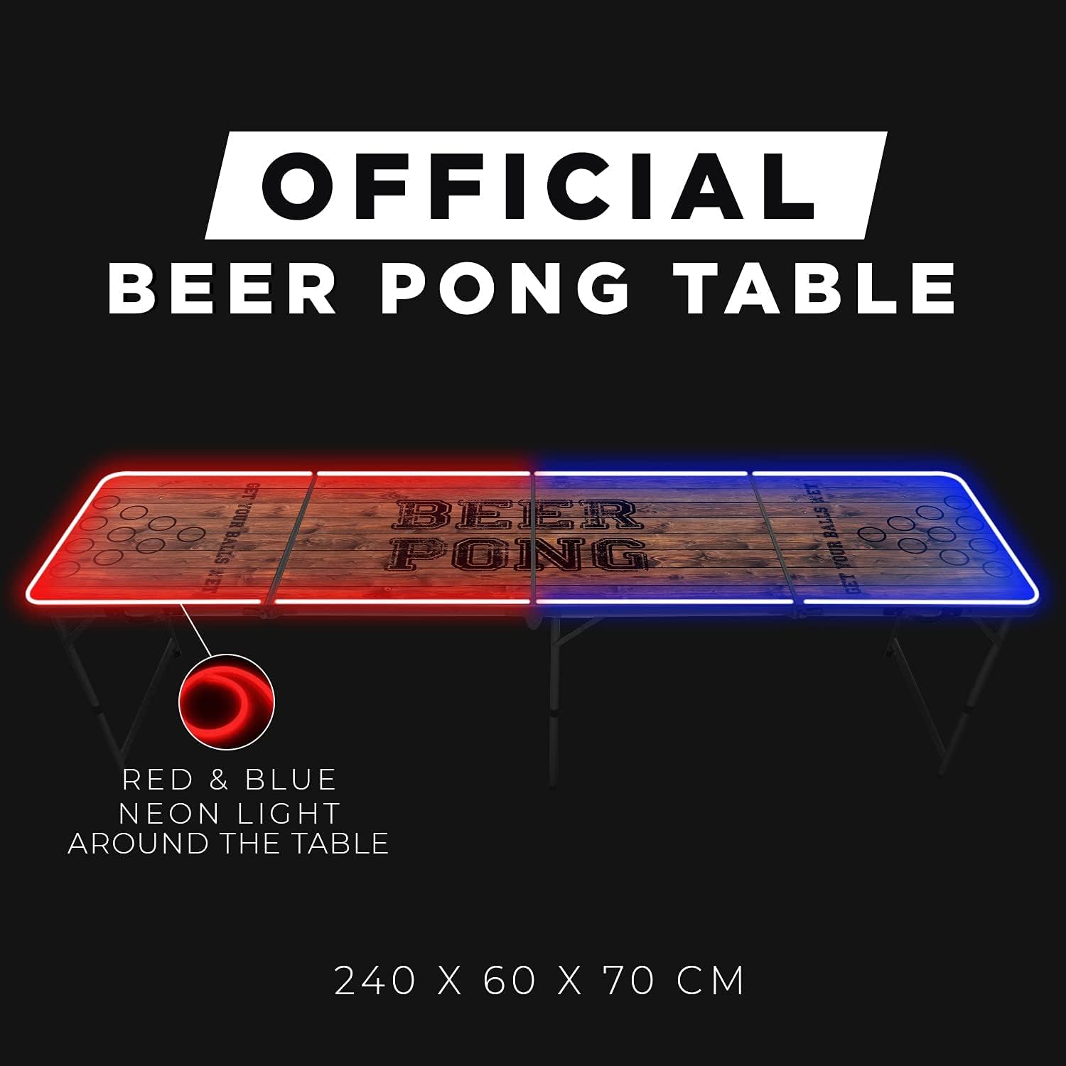 파티 음주 게임용 맞춤형 LED 접이식 휴대용 맥주 퐁 - Party Games College 리뷰 및 가격