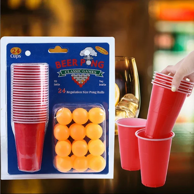 24 개/대 일회용 컵 플라스틱 컵 맥주 탁구 게임 키 - Party Games Jenga 리뷰 및 가격